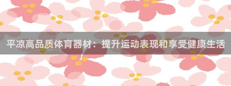 耀世集团王总：平凉高品质体育器材：提升运动表现和享受