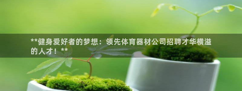 耀世影视：**健身爱好者的梦想：领先体育器材公司招聘