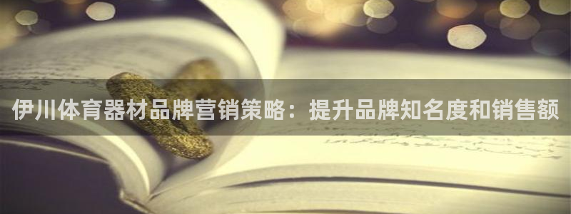 耀世平台实7O777：伊川体育器材品牌营销策略：提升