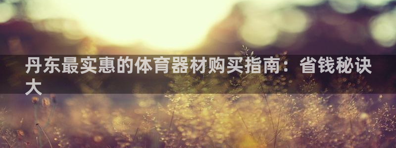 耀世登场之类的广告词：丹东最实惠的体育器材购买指南：