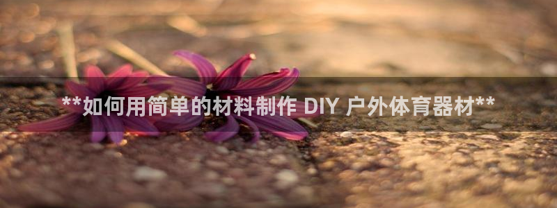 耀世娱乐app下载安装苹果：**如何用简单的材料制作