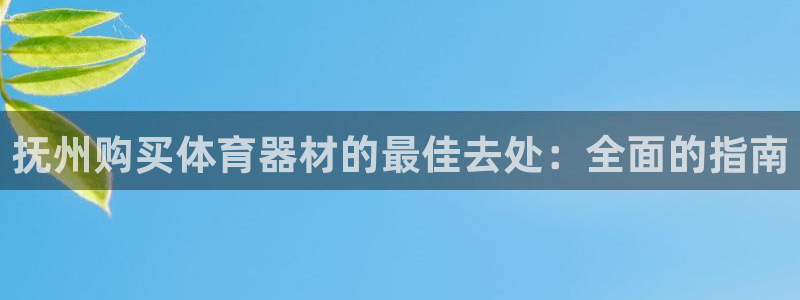 耀世璀璨：抚州购买体育器材的最佳去处：全面的指南
