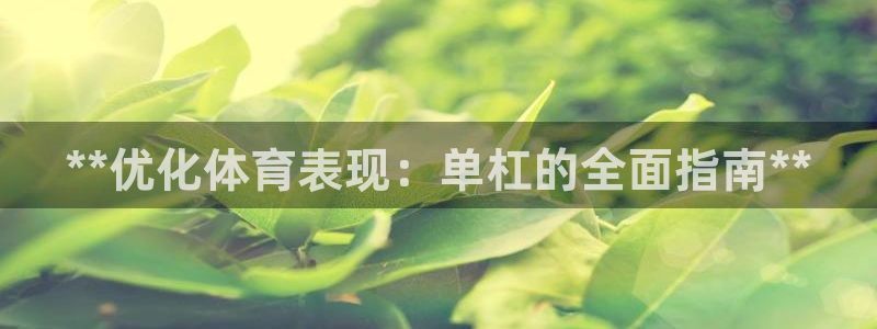 耀世娱乐电 5O6917 娱乐：**优化体育表现：单